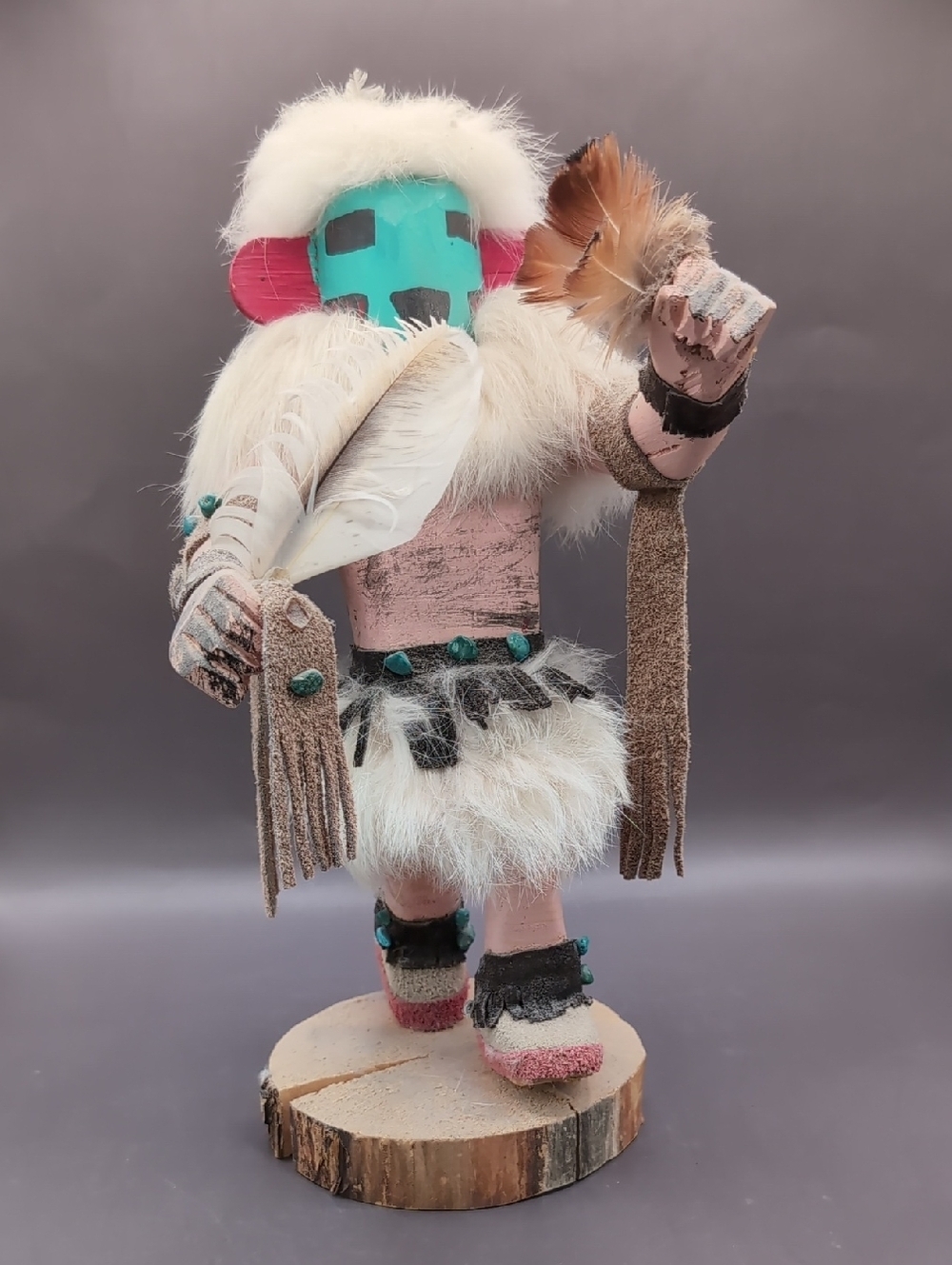 Native American Handmade Navajo "Warrior" Kachina Doll Figure signed R. Yazzie